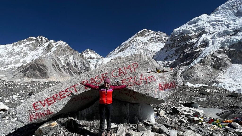 Amy at Everest Base Camp