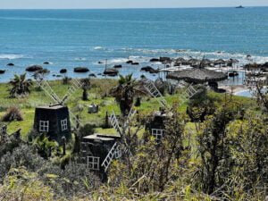 Durres beach windmills