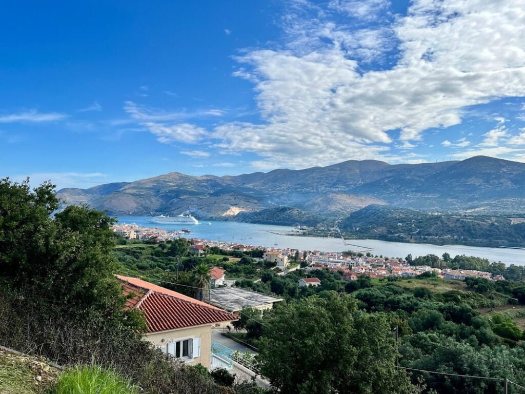View to Argostoli from our hotel