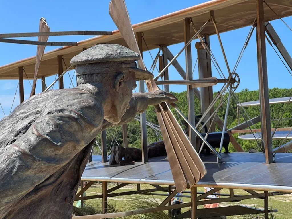 Wright Brothers plane statue