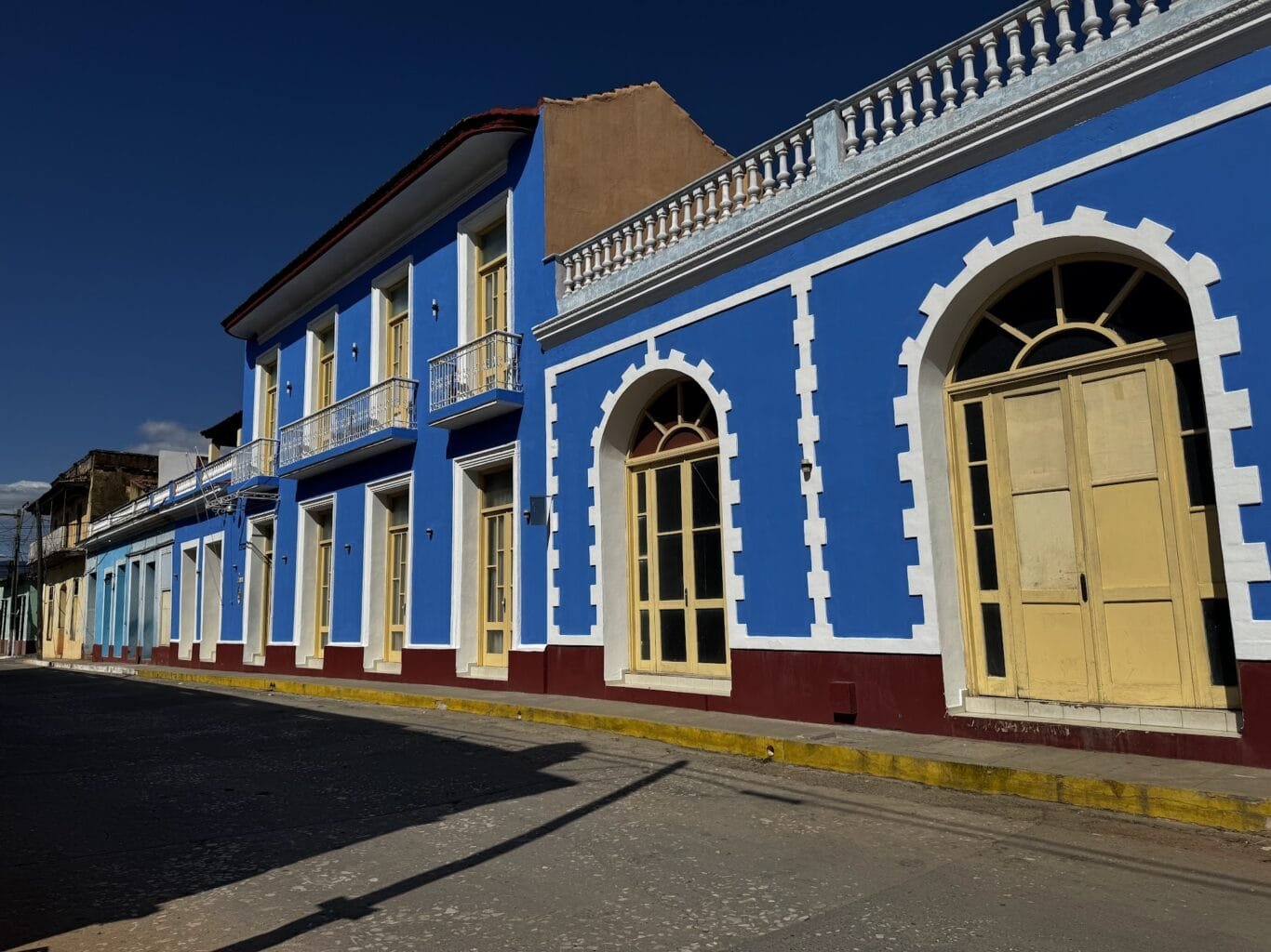 Trinidad street, Cuba, blue houses