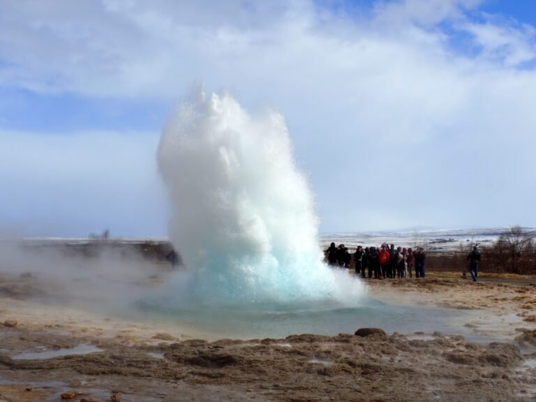 Erupting geyser, Iceland