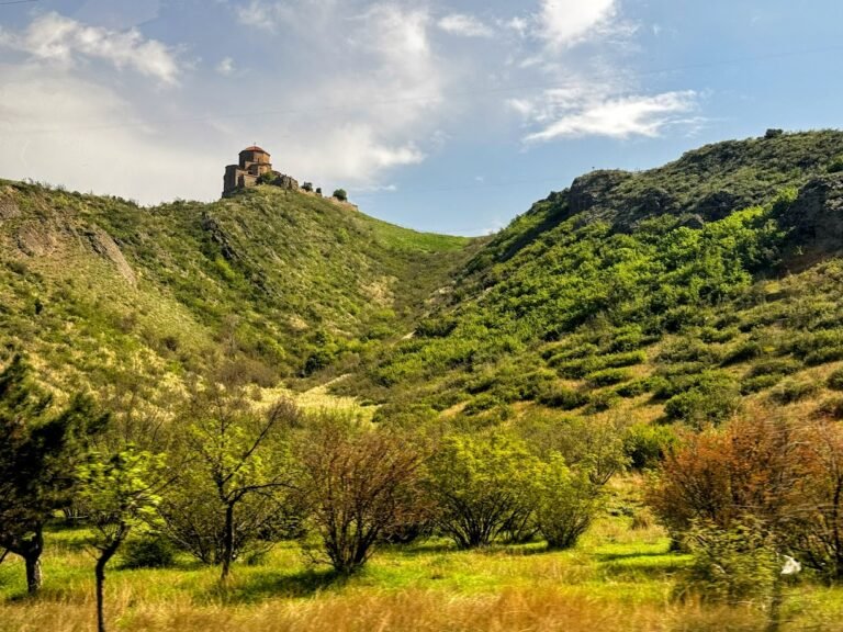 Jvari monastery on hilltop