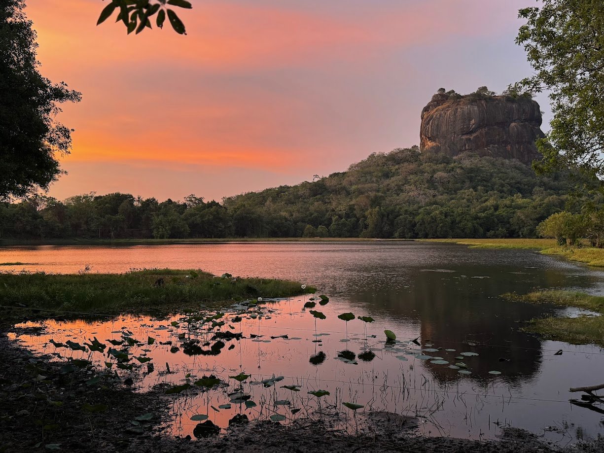 Lion Rock at sunset, Sri Lanka
