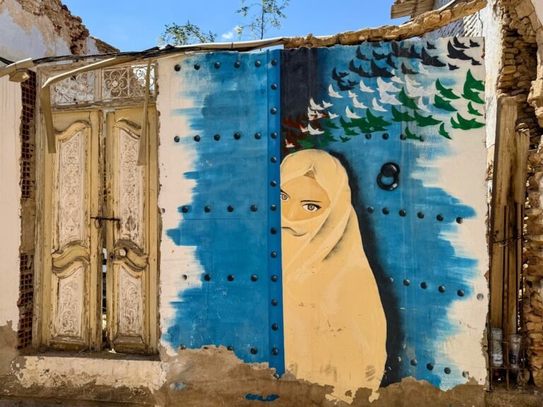 Colourful street art of Kairouan, Tunisia