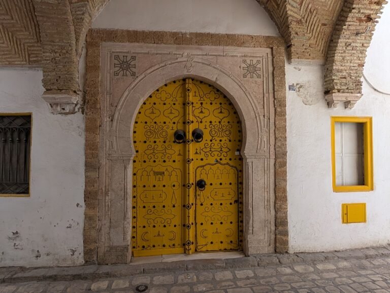 Decorated door in Tunis medina