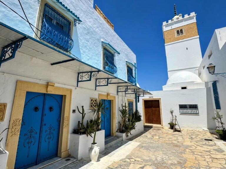 Street in Hammamet Medina, Tunisia